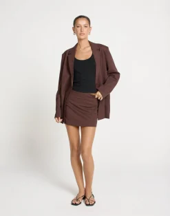 Bradshaw Mini Skirt (Chocolate)*CHARCOAL CLOTHING Hot