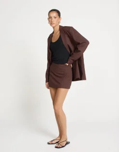 Bradshaw Mini Skirt (Chocolate)*CHARCOAL CLOTHING Hot