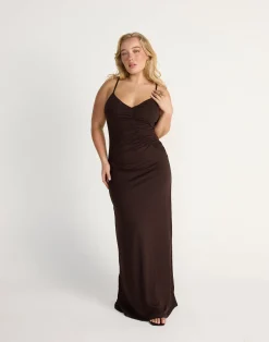 Broken Hearts Maxi Dress (Chocolate)*CHARCOAL Clearance