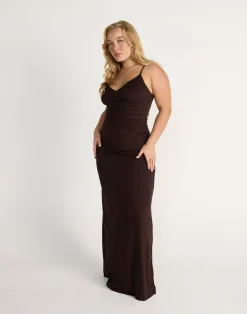 Broken Hearts Maxi Dress (Chocolate)*CHARCOAL Clearance