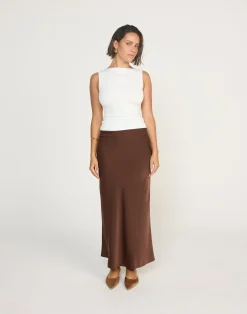 Cabaret Maxi Skirt (Cocoa)*CHARCOAL Outlet
