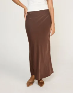 Cabaret Maxi Skirt (Cocoa)*CHARCOAL Outlet