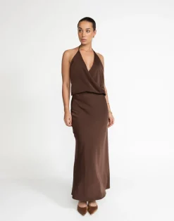 Cabaret Maxi Skirt (Cocoa)*CHARCOAL Outlet