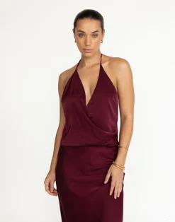 Cabaret Maxi Skirt (Plum)*CHARCOAL Discount