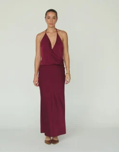 Cabaret Maxi Skirt (Plum)*CHARCOAL Discount