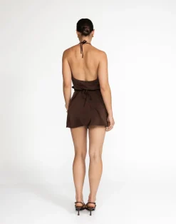 Cabaret Mini Dress (Cocoa)*CHARCOAL Sale