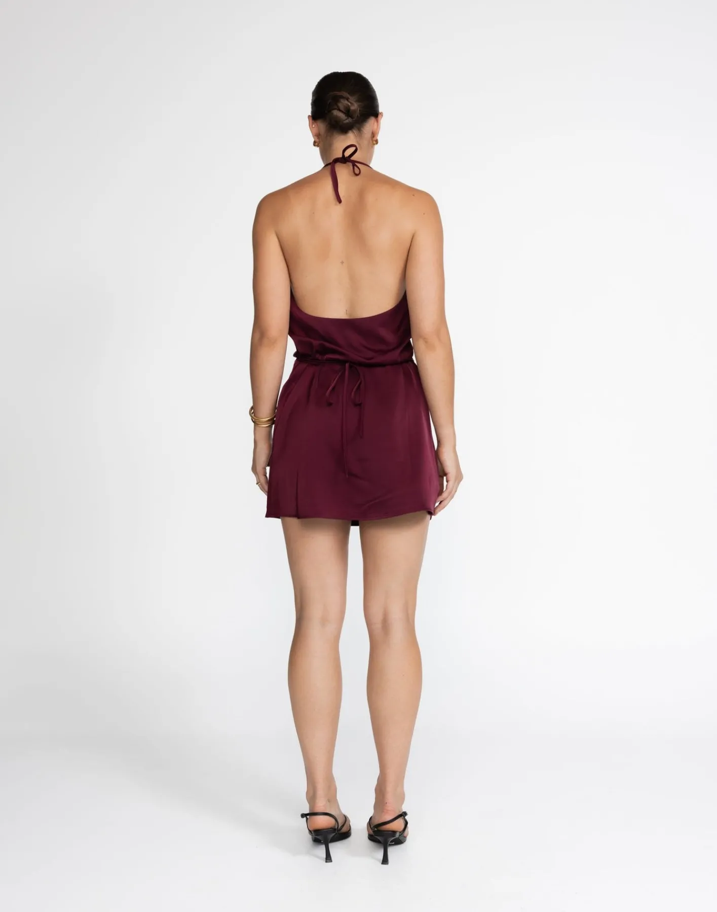 Cabaret Mini Dress (Plum)*CHARCOAL New