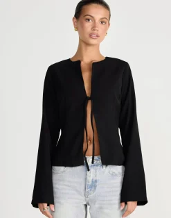 Caisey Long Sleeve Top (Black)*CHARCOAL CLOTHING Fashion