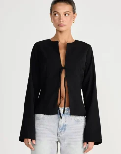 Caisey Long Sleeve Top (Black)*CHARCOAL CLOTHING Fashion