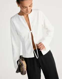 Caisey Long Sleeve Top (White)*CHARCOAL CLOTHING Fashion