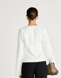 Caisey Long Sleeve Top (White)*CHARCOAL CLOTHING Fashion