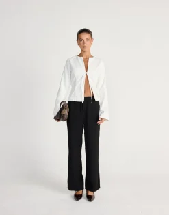 Caisey Long Sleeve Top (White)*CHARCOAL CLOTHING Fashion