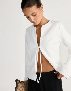 Caisey Long Sleeve Top (White)*CHARCOAL CLOTHING Fashion