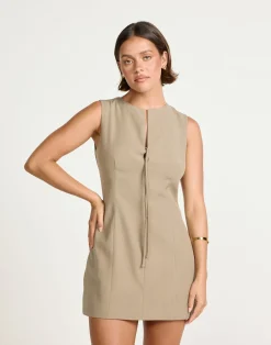 Caisey Mini Dress (Stone)*CHARCOAL Fashion