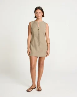 Caisey Mini Dress (Stone)*CHARCOAL Fashion