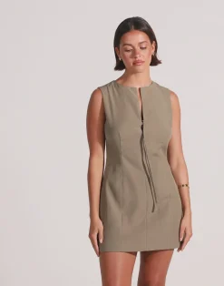 Caisey Mini Dress (Stone)*CHARCOAL Fashion