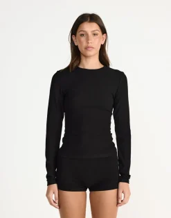 Cali Long Sleeve Top (Black)*CHARCOAL CLOTHING Clearance
