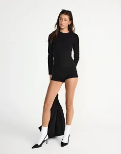 Cali Long Sleeve Top (Black)*CHARCOAL CLOTHING Clearance