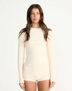 Cali Long Sleeve Top (Cream)*CHARCOAL CLOTHING Clearance