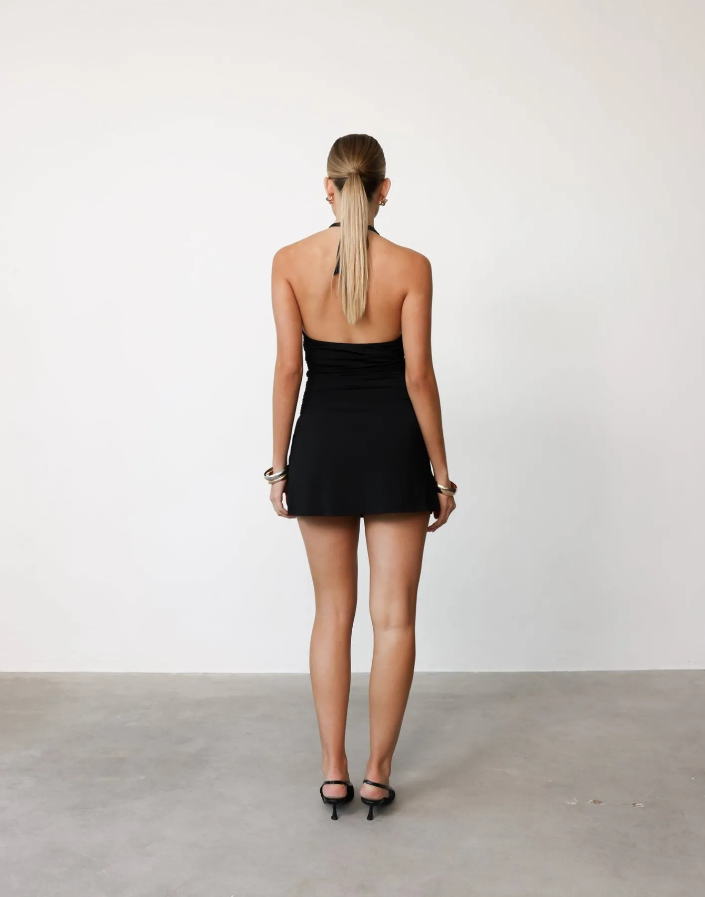 Callista Mini Dress (Black)*CHARCOAL Sale