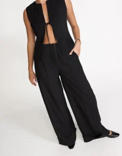 Camellia Pants (Black)*CHARCOAL Hot