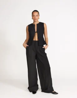 Camellia Pants (Black)*CHARCOAL Hot