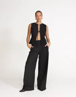 Camellia Pants (Black)*CHARCOAL Hot