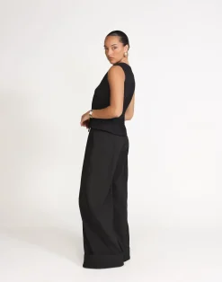 Camellia Pants (Black)*CHARCOAL Hot