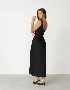Camillio Maxi Dress (Black)*CHARCOAL Clearance