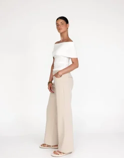 Camren Top (White)*CHARCOAL Clearance