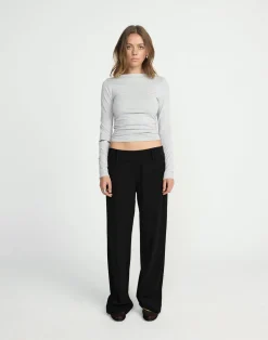 Caprice Long Sleeve Top (Grey Marle)*CHARCOAL CLOTHING Outlet