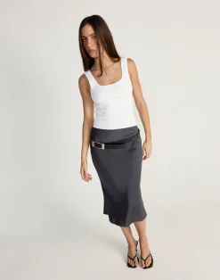 Carina Belt (Black/Silver)*CHARCOAL Best