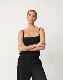 Caris Top (Black)*CHARCOAL Best