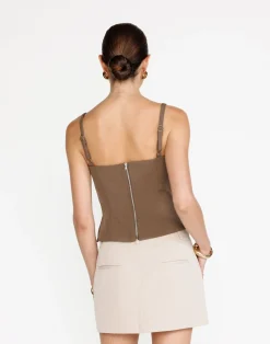 Caris Top (Coffee)*CHARCOAL Outlet