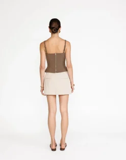 Caris Top (Coffee)*CHARCOAL Outlet