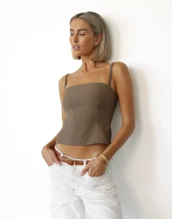 Caris Top (Mocha)*CHARCOAL Best