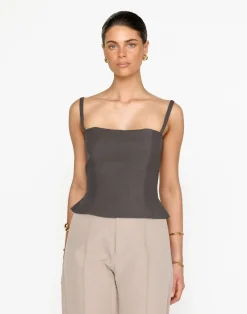Caris Top (Slate)*CHARCOAL Fashion