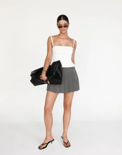 Caris Top (White)*CHARCOAL Sale