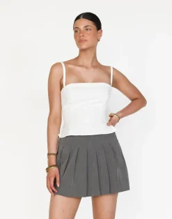Caris Top (White)*CHARCOAL Sale