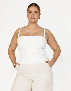 Caris Top (White)*CHARCOAL Sale