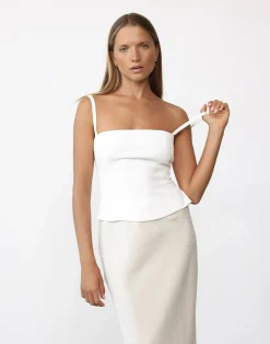 Caris Top (White)*CHARCOAL Sale