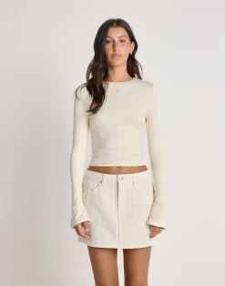 Carmie Long Sleeve Top (Oat)*CHARCOAL CLOTHING Outlet