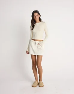 Carmie Long Sleeve Top (Oat)*CHARCOAL CLOTHING Outlet