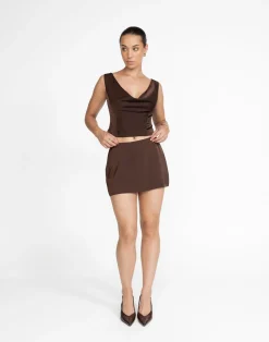 Cascades Mini Skirt (Cocoa)*CHARCOAL Discount