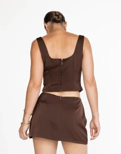 Cascades Mini Skirt (Cocoa)*CHARCOAL Discount