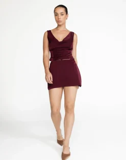 Cascades Mini Skirt (Plum)*CHARCOAL Fashion