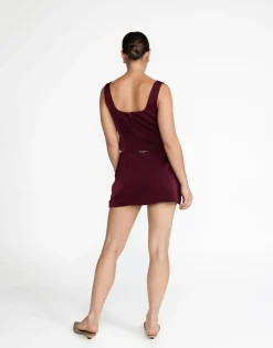 Cascades Mini Skirt (Plum)*CHARCOAL Fashion