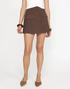 Cheryl Mini Skirt (Cocoa)*CHARCOAL Best