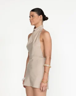 Clara Mini Dress (Beige)*CHARCOAL Fashion
