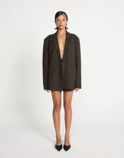 Clarke Blazer (Choc Texture)*CHARCOAL CLOTHING Outlet